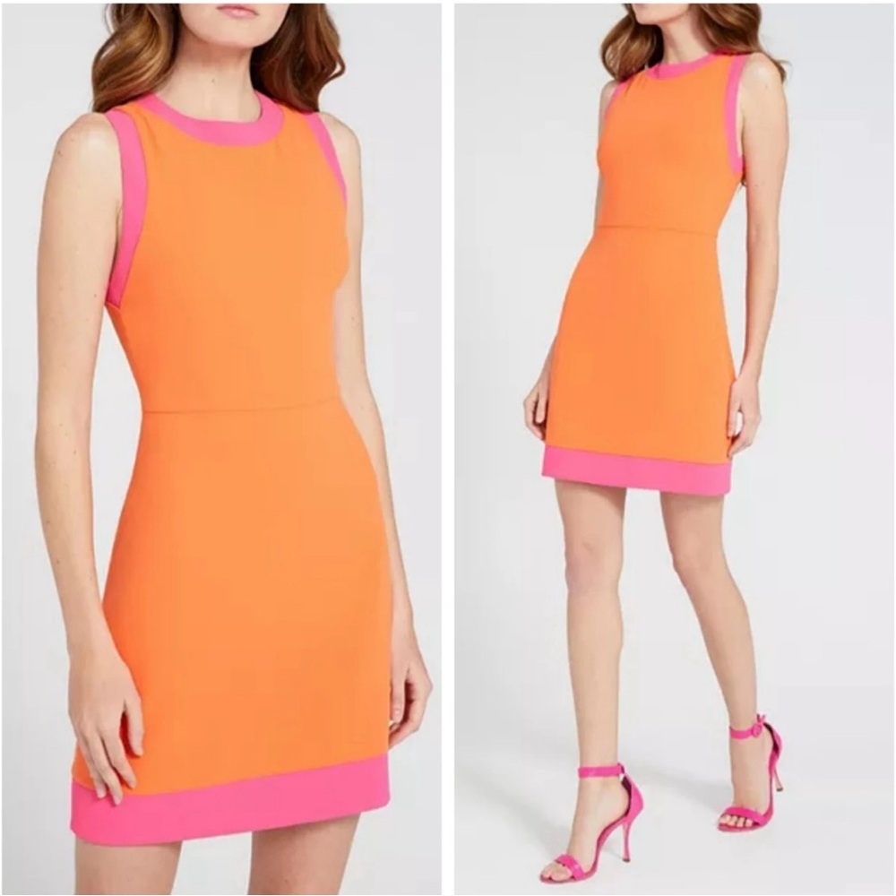 Alice + Olivia NWOT Orange & Pink Sleeveless Dress